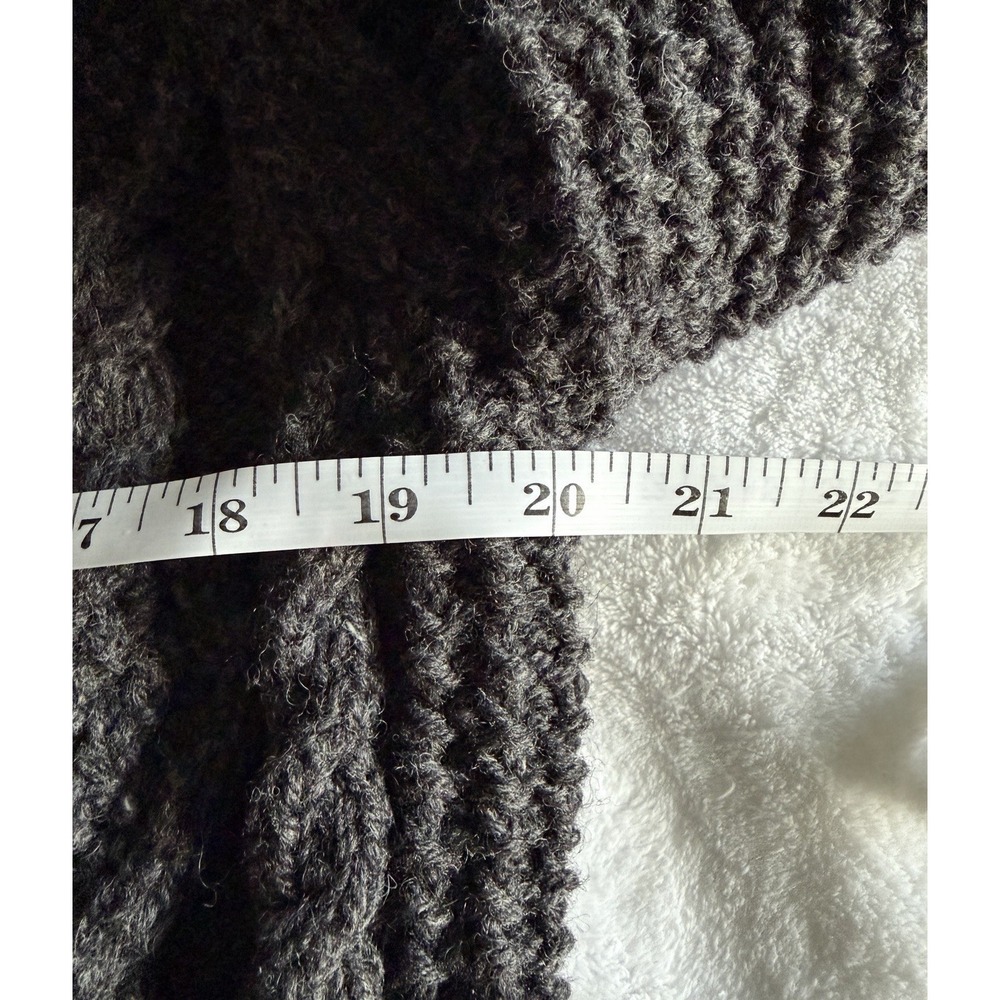 VTG Arans by Ethna Irish Merino Wool Cable Knit Fisherman Chunky Cardigan Gray M - Picture 13 of 13
